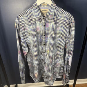 Desigual XXL Checkered Button-Up Shirt Multicolor Print Made in Morocco